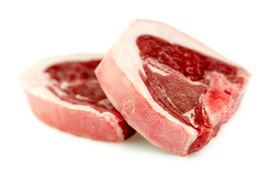 Pieces Of Raw Uncooked Lamb Mutton Meat Pawfectly Raw